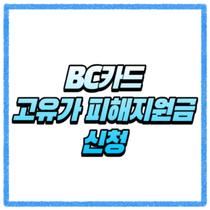 BC카드 고유가 피해지원금 신청방법, 대상 조회와 카드 신청 기준 한눈에 확인