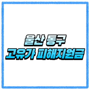 울산 동구 고유가 피해지원금 신청방법, 대상 조회와 지급 기준 바로 확인